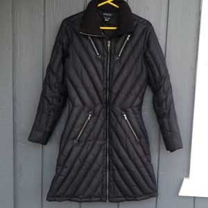 Athleta white goose down/feather parka small